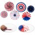 6PCS SET Patriotic Decorations Party Folding Paper Fan for Lincoln s Washingtons Birthday