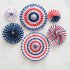 6PCS SET Patriotic Decorations Party Folding Paper Fan for Lincoln s Washingtons Birthday