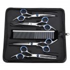 6PCS/Set 6-Inch Beauty Scissors Pet Shearing Scissors for Dogs 6 inch blue set of 6