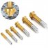 6Pcs Chamfering End Mill Tool High Speed Steel Titanium Coated 3 Flute 90 Degree Countersink Drill Bit Set  6 3mm 8 3mm 10 4mm 12 4mm 16 5mm 20 5mm  6pcs chamfe