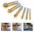 6Pcs Chamfering End Mill Tool High Speed Steel Titanium Coated 3 Flute 90 Degree Countersink Drill Bit Set  6 3mm 8 3mm 10 4mm 12 4mm 16 5mm 20 5mm  6pcs chamfe