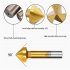 6Pcs Chamfering End Mill Tool High Speed Steel Titanium Coated 3 Flute 90 Degree Countersink Drill Bit Set  6 3mm 8 3mm 10 4mm 12 4mm 16 5mm 20 5mm  6pcs chamfe