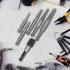 6Pcs Damaged Screw Extractor Set 1 4 Inch Hex Shank Fine Thread Bad Screw Stud Remover Tool With Extension Bit  For Rusty And Broken Hardware 1 post   5 extract