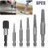 6Pcs Damaged Screw Extractor Set 1 4 Inch Hex Shank Fine Thread Bad Screw Stud Remover Tool With Extension Bit  For Rusty And Broken Hardware 1 post   5 extract