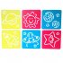 6Pcs Drawing Board Copy Board Diy Christmas Color Painting Toy for Kids H 03