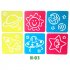 6Pcs Drawing Board Copy Board Diy Christmas Color Painting Toy for Kids H 06