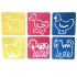 6Pcs Drawing Board Copy Board Diy Christmas Color Painting Toy for Kids H 15