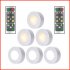 6Pcs LED Lights Stylish Closet Lights with Remote Control Pat Light Night Light for Lighting White light