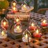 6Pcs Led Solar Candles Lamp With Intelligent Light Control IP65 Waterproof 3D Floating Tea Candles Light Night Light For Wedding Garden Balcony Party    White She