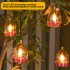 6Pcs Led Solar Candles Lamp With Intelligent Light Control IP65 Waterproof 3D Floating Tea Candles Light Night Light For Wedding Garden Balcony Party    White She