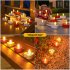 6Pcs Led Solar Candles Lamp With Intelligent Light Control IP65 Waterproof 3D Floating Tea Candles Light Night Light For Wedding Garden Balcony Party    White She