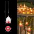 6Pcs Led Solar Candles Lamp With Intelligent Light Control IP65 Waterproof 3D Floating Tea Candles Light Night Light For Wedding Garden Balcony Party    Red Shell