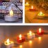 6Pcs Led Solar Candles Lamp With Intelligent Light Control IP65 Waterproof 3D Floating Tea Candles Light Night Light For Wedding Garden Balcony Party    White She