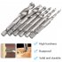 6Pcs M3 M10 1 4in Hot Composite Tap Thread Spiral Screw Hex HSS Screw Drill Bit Silver 