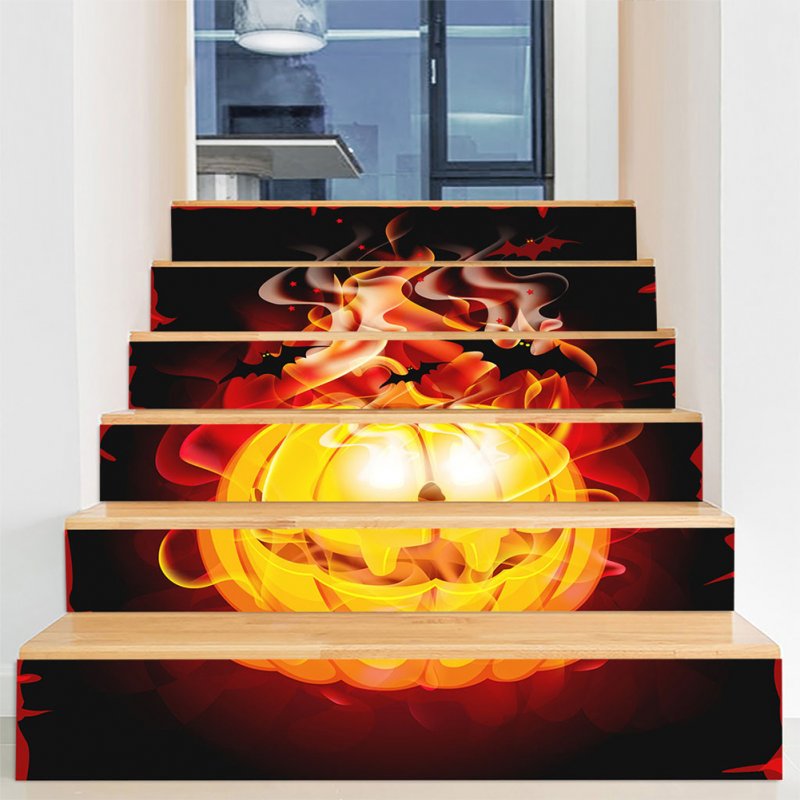 6Pcs/Set DIY Horror Removable Waterproof Stickers Decoration for Halloween Wall Stairs