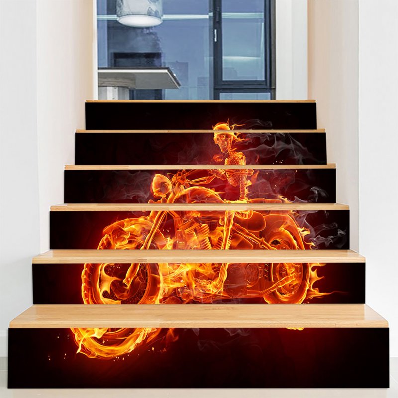 6Pcs/Set DIY Horror Removable Waterproof Stickers Decoration for Halloween Wall Stairs