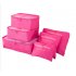 6Pcs Set Multifunction Thicken Storage Bag for Travel Clothes Shoes Luggage Organize purple large