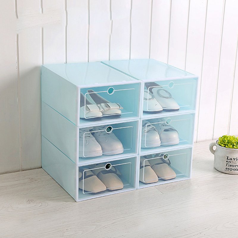 6Pcs/Set Multifunction Unisex Transparent Storage Box with Cover for Shoes
