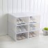 6Pcs Set Multifunction Unisex Transparent Storage Box with Cover for Shoes White