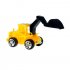 6Pcs Set Plastic Yellow Taxiing Engineering Vehicle Forklift Bulldozer Drilling Truck Forklift Models Toy for Children 6pcs set engineering vehicle mould