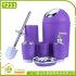 6Pcs Set Trash Can Toilet Brush Liquid Dispenser Soap Box Cup Toothbrush Holder Set for Bathroom Mint Green