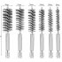 6Pcs Stainless Steel Bore Brush With 1 4  Hex Shank Twisted Wire Bore Cleaning Brushes Set For Rust Cleaning Tubes  8  10  12  15  17  19mm  6pcs