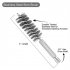 6Pcs Stainless Steel Bore Brush With 1 4  Hex Shank Twisted Wire Bore Cleaning Brushes Set For Rust Cleaning Tubes  8  10  12  15  17  19mm  6pcs