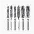6Pcs Stainless Steel Bore Brush With 1 4  Hex Shank Twisted Wire Bore Cleaning Brushes Set For Rust Cleaning Tubes  8  10  12  15  17  19mm  6pcs