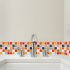 6Pcs Waterproof Nonslip Self Adhesive Mosaic Tile Sticker Kitchen Bathroom Wall Decor color