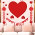 6Sheets Heart Window Stickers Decals DIY Self Adhesive Decorations for Wedding Anniversary Valentine Day As shown