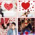 6Sheets Heart Window Stickers Decals DIY Self Adhesive Decorations for Wedding Anniversary Valentine Day As shown