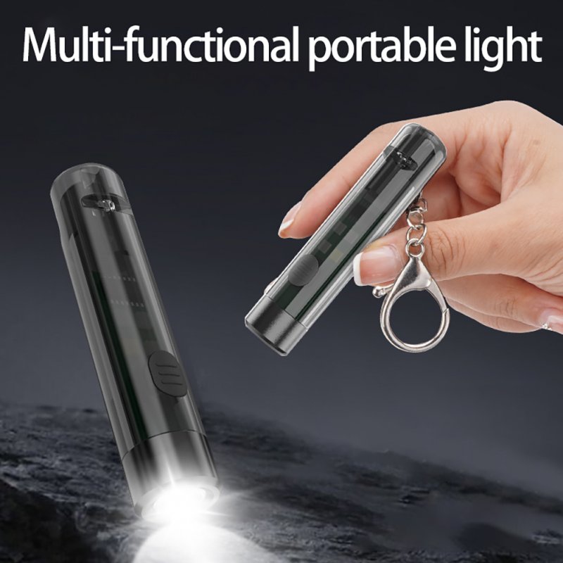 Small LED Flashlight Keychain Portable 650 Lumens Rechargeable Waterproof Mini Torch For Outdoor Camping Hiking Fishing 