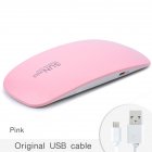 6W Nail Dryer Machine UV LED Lamp Portable Micro USB Home Use Nail UV Gel Varnish Dryer Nail Art Tools Mouse Light (Pink)
