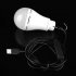 6W USB Charging 3Colors Dimming Outdoor Bulb black line