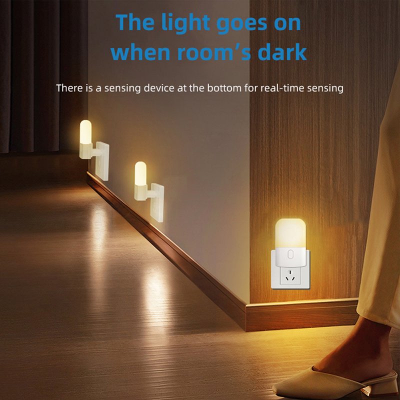 Plug In Night Light Motion Sensor Dimmable Night Light Adjustable Brightness For Bedroom Bathroom Kitchen Hallway Stairs 