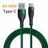 6a 66w Nylon Braided Data  Cable Super Fast Charging Mobile Phone Charger Cable For Data Transmission Compatible For Iphone 13 Huawei Xiaomi 2 meters type C int