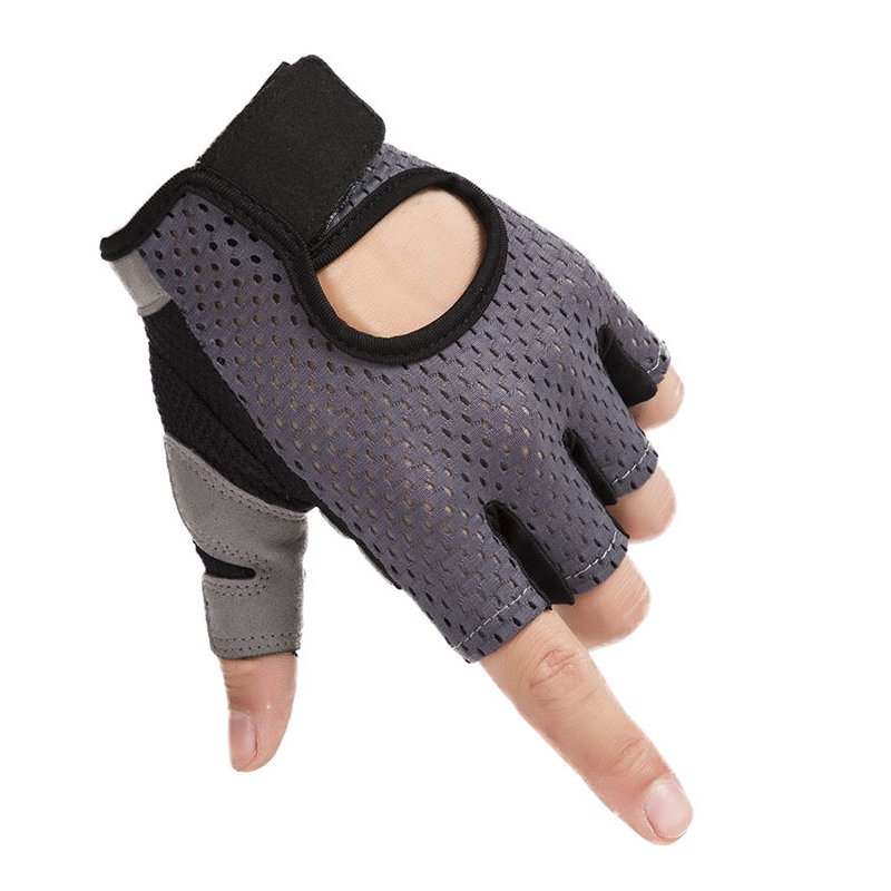 Fitness Half Finger Gloves For Men Women Mesh Breathable Thin Sports Gloves For Gym Sports Cycling black XL