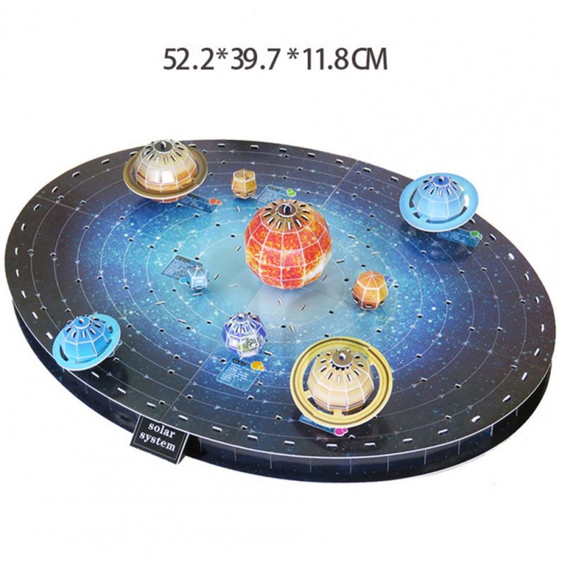 Paper 3D Planet  Puzzles Interactive Creative Space Eight Planetary Satellite Diy Assembly Model Handmade Crafts Jigsaw Toys 