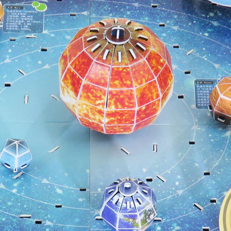 Paper 3D Planet  Puzzles Interactive Creative Space Eight Planetary Satellite Diy Assembly Model Handmade Crafts Jigsaw Toys 