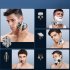 6d Head Men Shavers 7 Blades Anti Pinch Electric Shaver 5 in 1 Hair Clipper Beard Trimmer Silver Gray USB