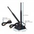 6dBi WiFi Antenna with RP SMA Male Connector 2 4GHz 5GHz Dual Band Wireless Antenna with Magnetic Base for PCI E WiFi Network Card WiFi Wireless Router Mobile H