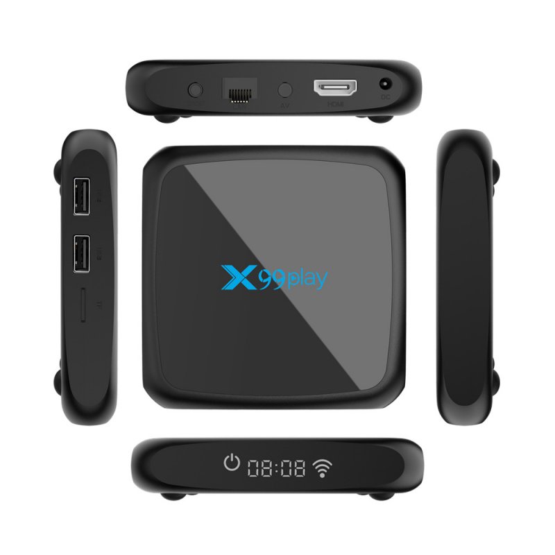 X99 Play Smart TV Box Android 9.0 2G+16GB Wireless IPTV Box 4K USB Set Top Box 5G WiFi Netflix Youtube Google Play PK H96 MAX black_British regulatory