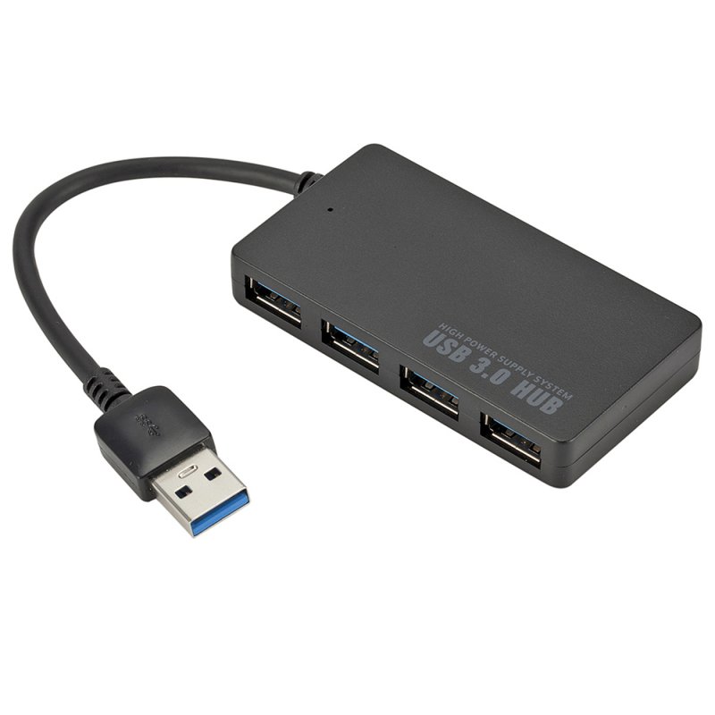 4 USB 3.0 HUB Port Splitter Adapter External Power Converter 5Gbps Ultra High Speed for IOS Laptop 