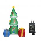 6ft Christmas Inflatable Christmas Tree With Gift Boxes Outdoor Decorations For Garden Lawn Yard Decorations US plug