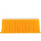 6ft Polyester Pleated Table Skirt Wrinkle Resistant Machine Washable For Wedding Baby Shower Birthday Party Banquet (L 6(ft) 14(ft),H 77cm) 14ft