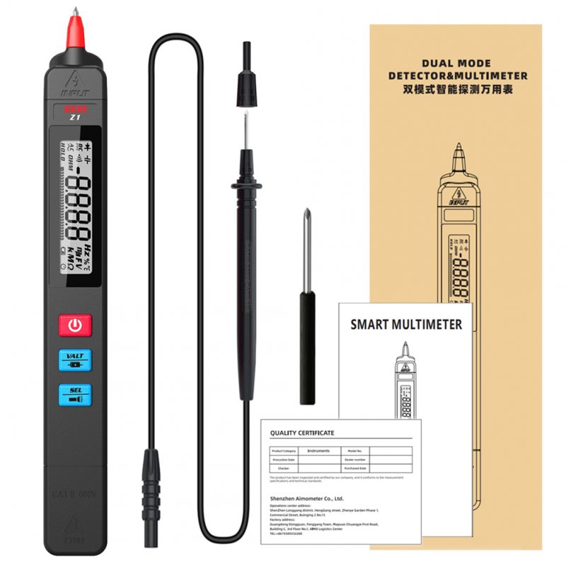 BSIDE Z1 Smart Electric Pen Voltage Detector Tester Multimeter with Torch Mode Sound Light Alarm 7 Detection Modes