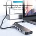 6in1 Type C to 4K HDMI 87W High Speed PD Charging USB3 1 Hub 6 in 1 Docking Station Silver