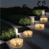 6led Hexagonal Solar Brick Lights Waterproof Landscape Light For Courtyard Garden Pathway Patio Decor Warm white light 6LED 1 pc