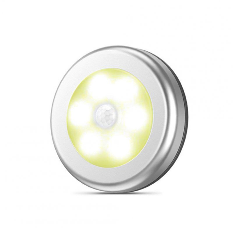 6led Round Closet Light Infrared Sensor Night Light Home Decoration Lamp