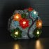 6led Solar Stone Lamp With Succulent Waterproof Battery Powered Lights For Outdoor Patio Garden Decoration stone lamp 14 5 x 12cm